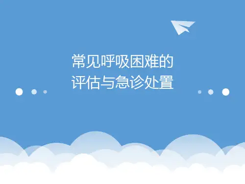 常见呼吸困难的_评估与急诊处置PPT模板