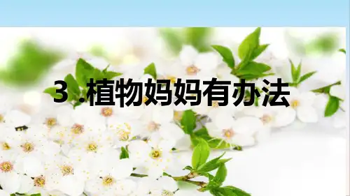 3 植物妈妈有办法  部编版语文二年级上册