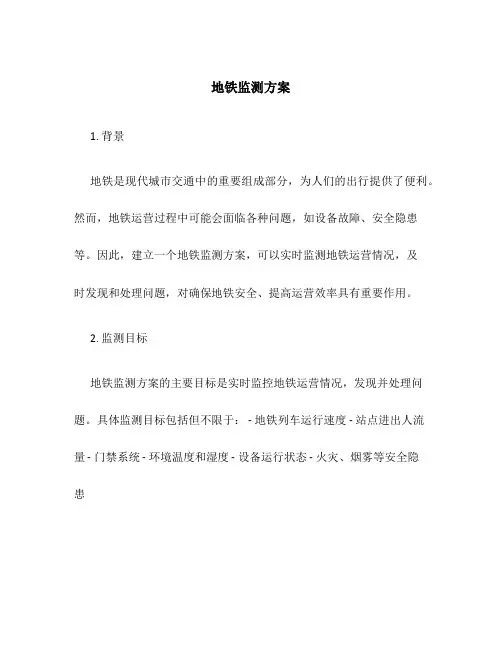 地铁监测方案