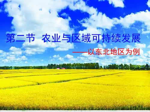 鲁教高中地理必修三第四区域综合开发与可持续发展农业与区域可持续发展-以东北地区为例PPT课件