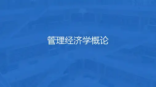 管理经济学概论-课件