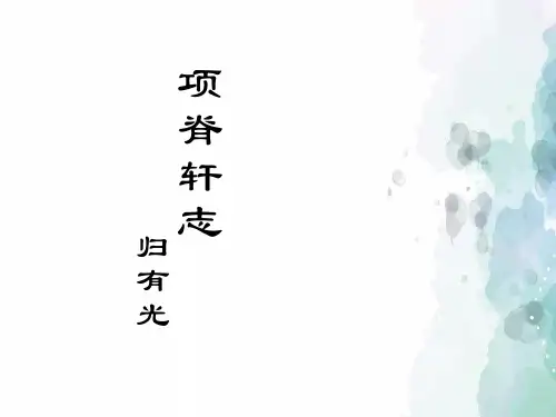 人教新课标版语文高二人教版选修中国古代诗歌散文欣赏 第6单元《项脊轩志》