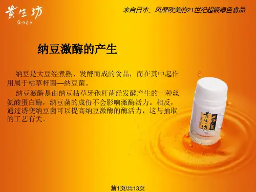 纳豆激酶简介