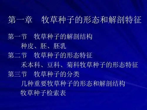 牧草种子学-第一牧种子的形态与解剖特征