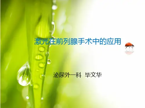 激光在前列腺手术中的应用