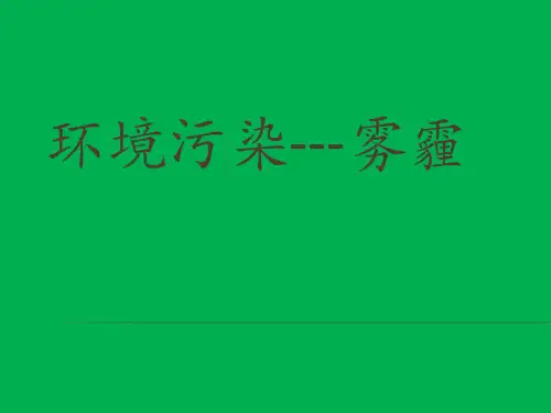 环境污染雾霾精品PPT课件