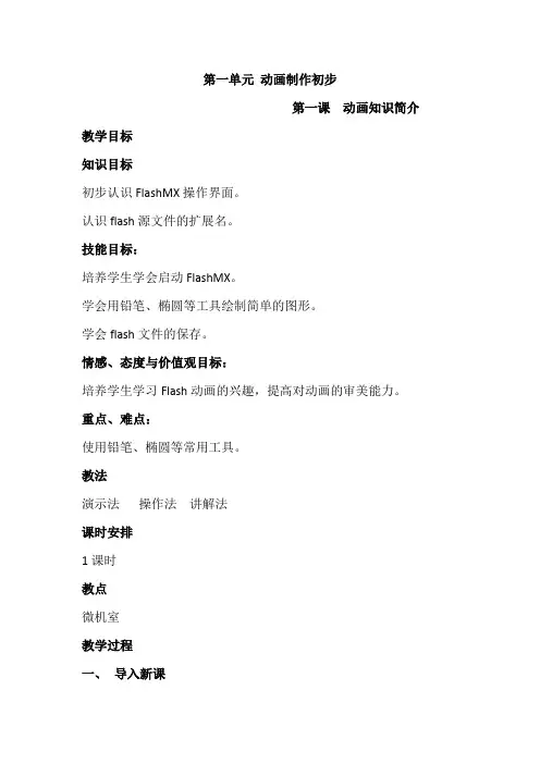 第一课 动画制作初步
