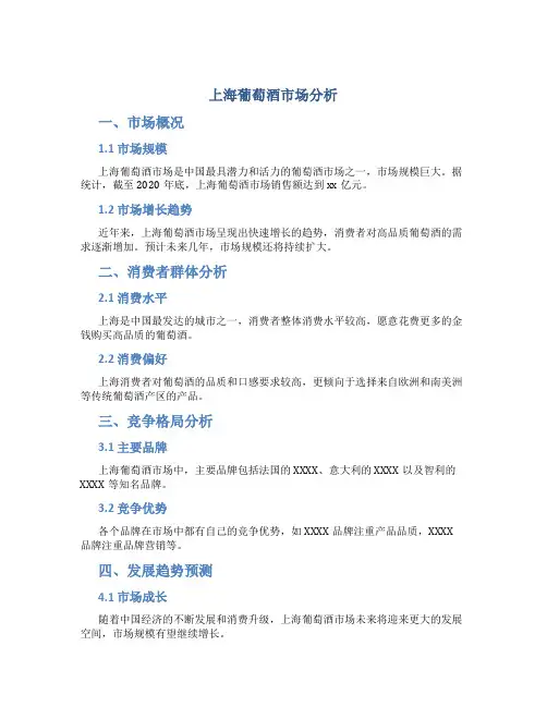 上海葡萄酒市场分析