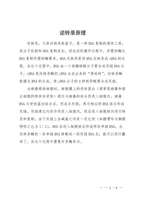 逆转录原理