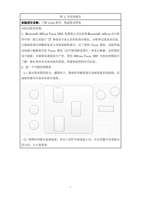 visio图表 实验报告