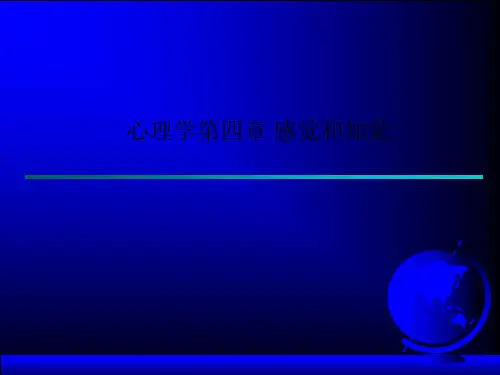 心理学第四章-感觉和知觉