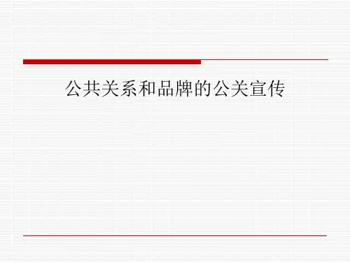 公共关系和品牌的公关宣传(ppt30张)