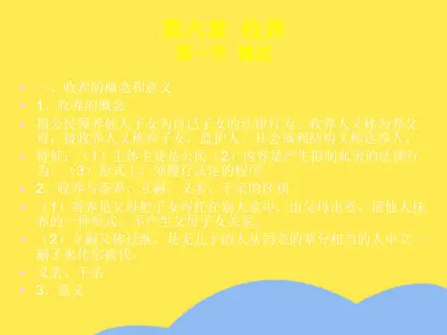 收养的概念和意义优选PPT文档