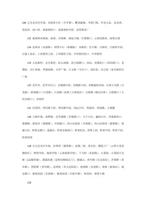 昆明公交路线