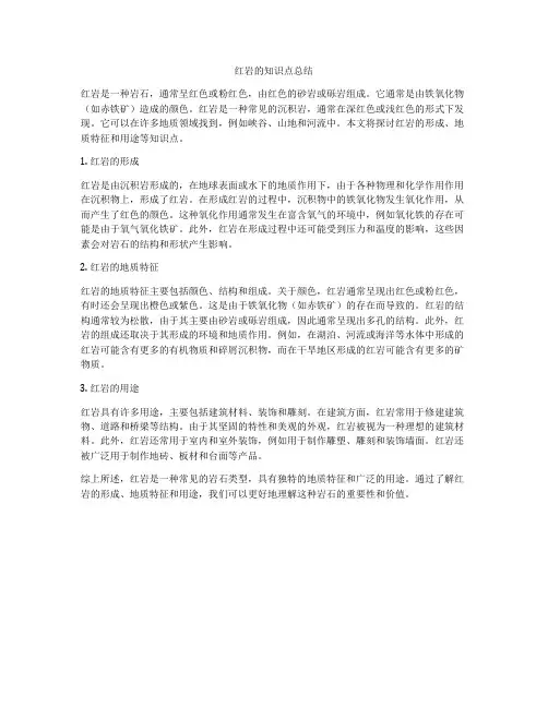 红岩的知识点总结