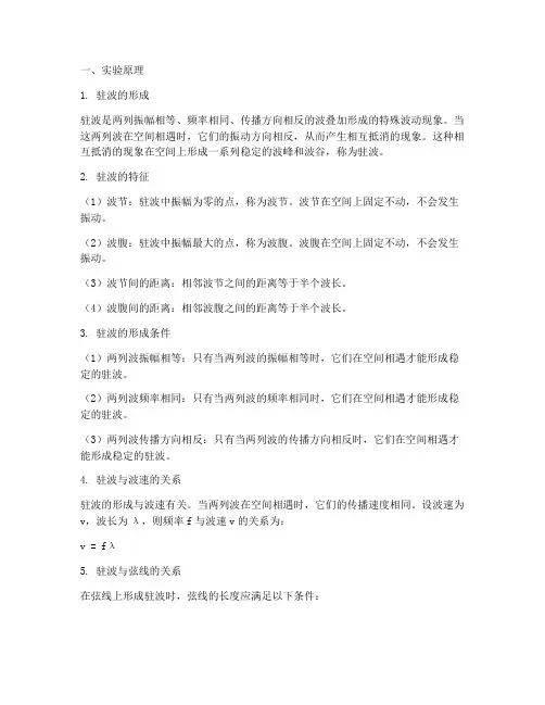 驻波实验报告实验原理