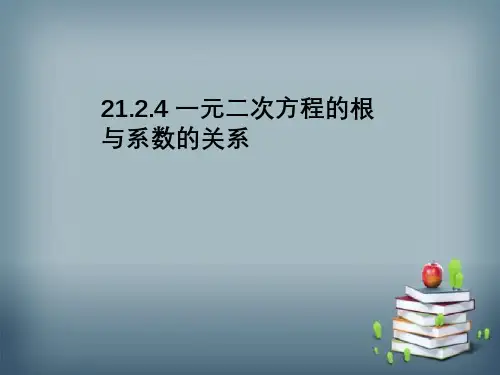 人教版数学九年级上册 21.2.4 一元二次方程的根与系数的关系 课件(共19张PPT)