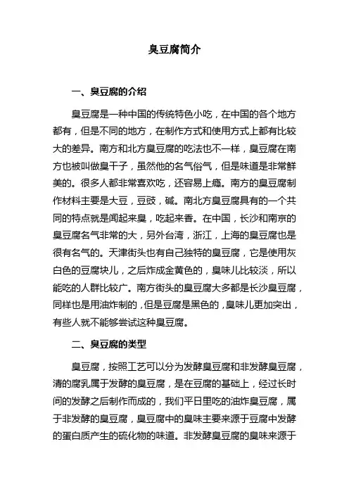 臭豆腐简介