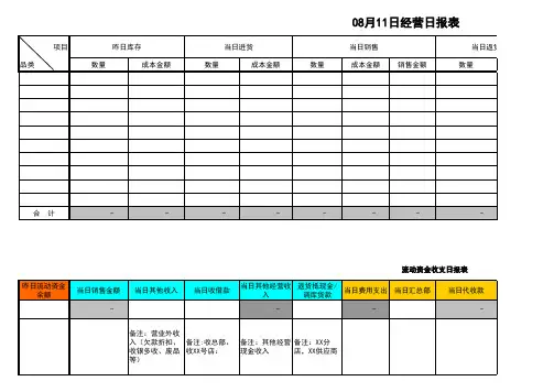 经营日报表