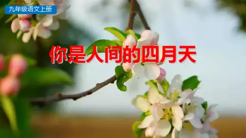 部编版九年级上册语文《你是人间的四月天》PPT优秀课件说课