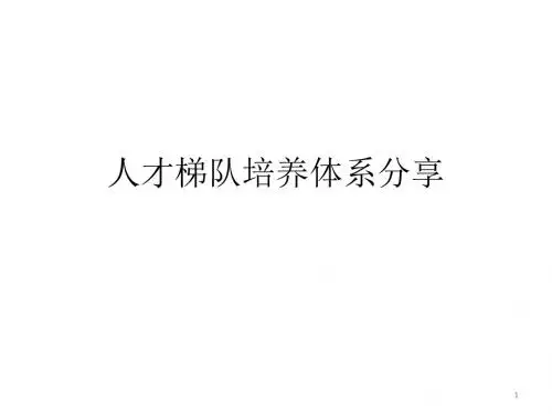 人才梯队培养体系ppt课件