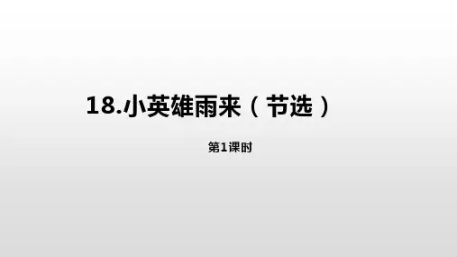 小英雄雨来节选PPT课件完美版1
