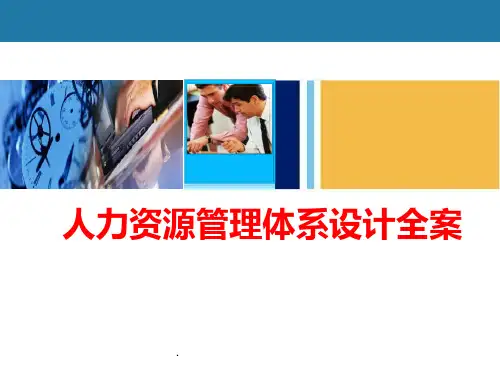 全套人力资源管理体系设计方案