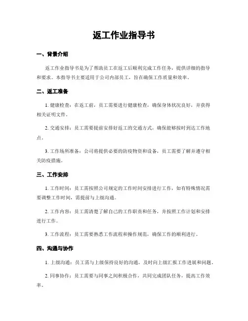 返工作业指导书