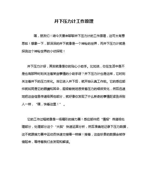 井下压力计工作原理