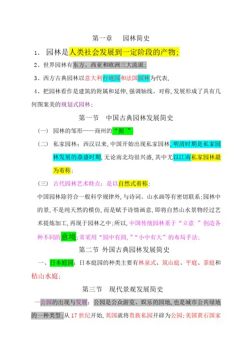 初级园林工程师考试工程理论