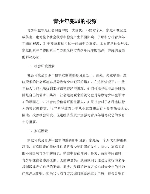 青少年犯罪的根源