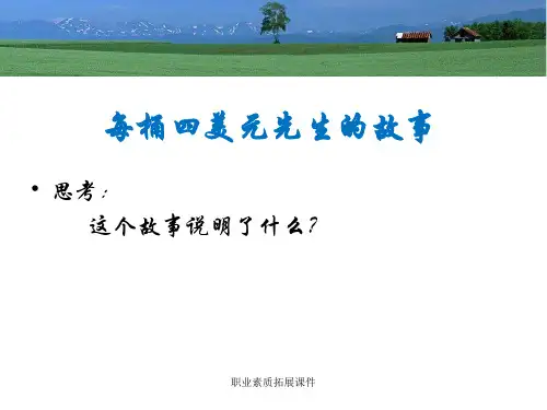 职业素质拓展课件