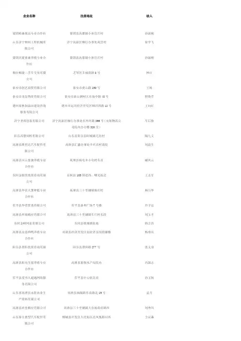 山东新注册公司