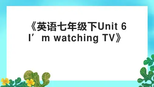 《英语七年级下Unit 6 I’m watching TV》课件