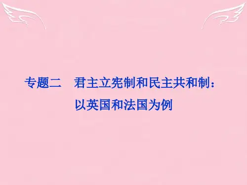【浙江新高考】2016届高考政治总复习 专题二 君主立宪制和民主共和制：以英国和法国为例课件 新人教版选修3