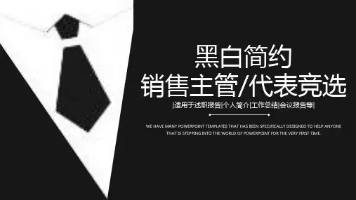 公司企业销售主管代表竞选销售竞聘PPT模版