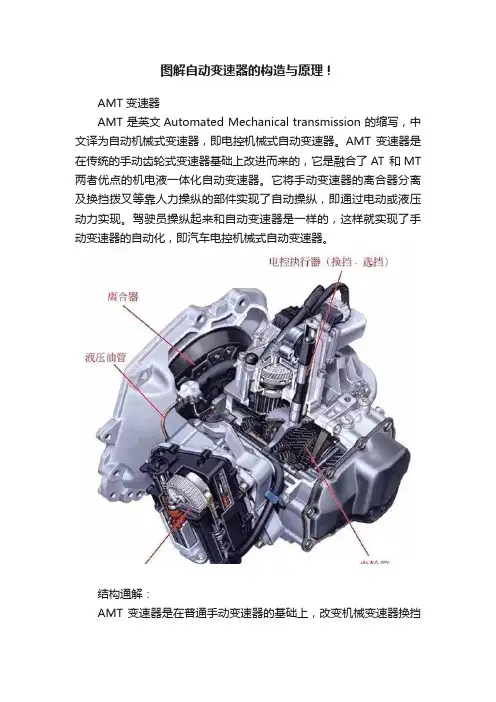 图解自动变速器的构造与原理！