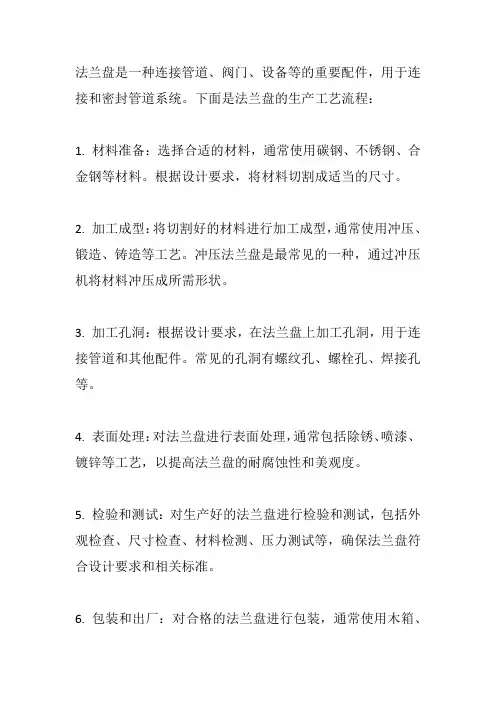 法兰盘生产工艺流程