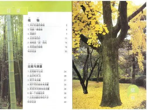 教科版一年级《科学》上册全册课件