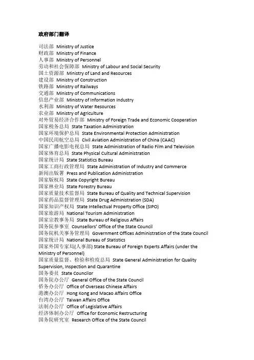国家机关名称