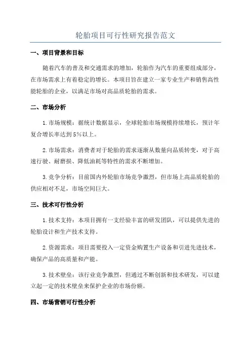 轮胎项目可行性研究报告范文