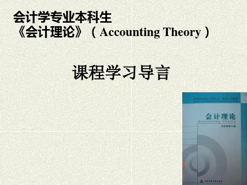 中南财经政法大学许家林《会计理论》PPT讲义