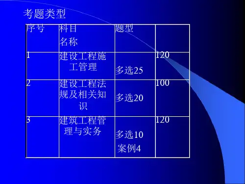 2012二级建造师-建筑工程管理与实务精讲讲义
