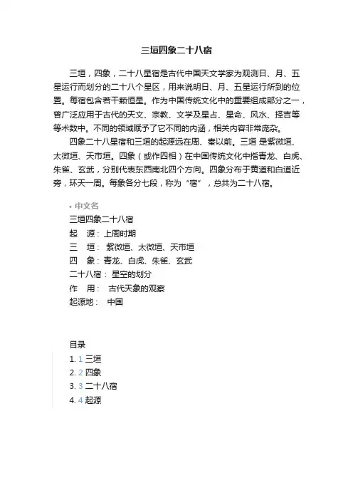 三垣四象二十八宿