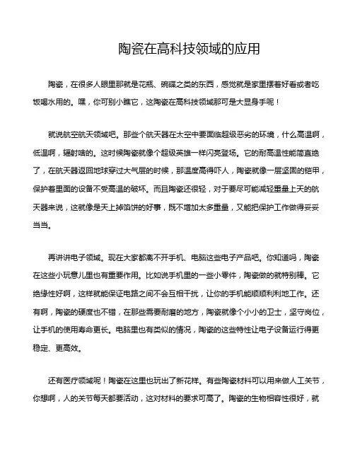 陶瓷在高科技领域的应用