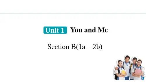 3. 2024新教材七年级上册新英语 Section B(1a—2b)
