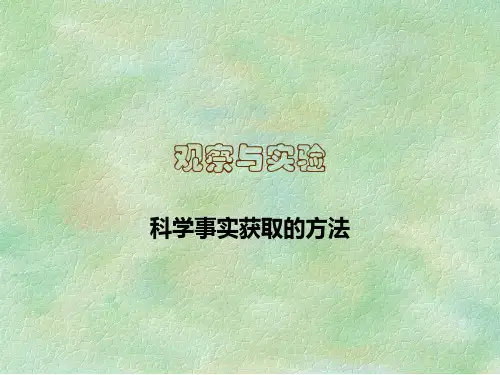 自然辩证法-第6章科学实验与观察
