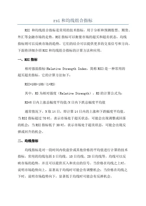 rsi和均线组合指标