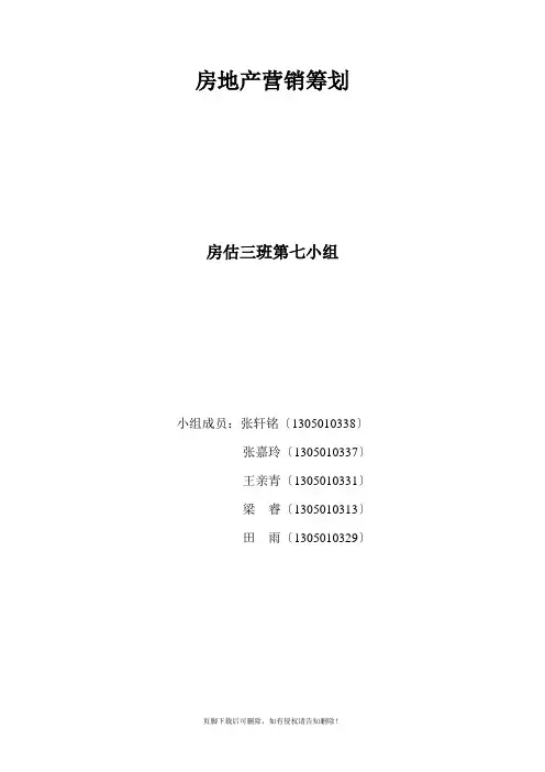 奥园越时代房地产项目整体营销策划方案