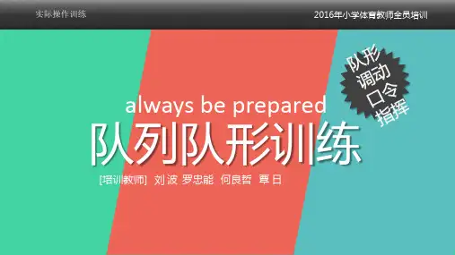 队列队形培训教材精编PPT